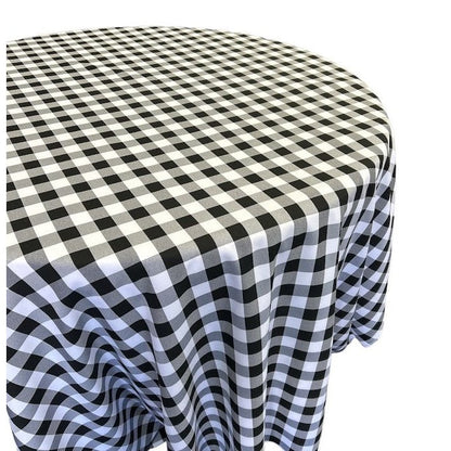 Checkered Plaid Round Tablecloth 90  inches - New Star Fabrics