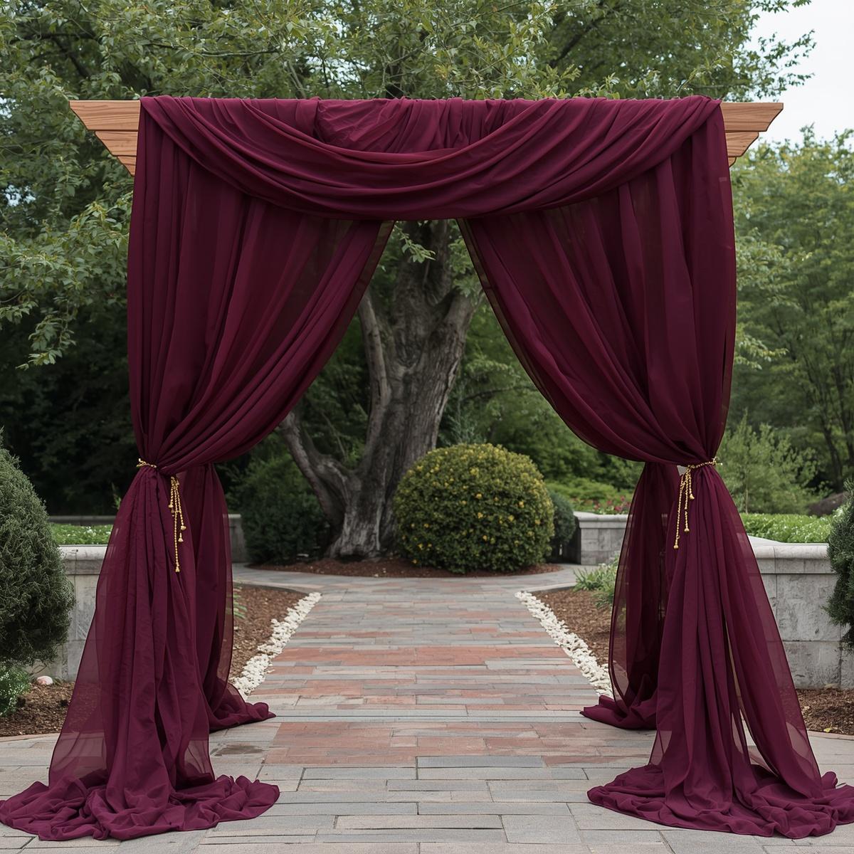 Chiffon Pre-Cut Draping Panels – Flat-Cut Fabric Only (30+ Colors, 5FT Wide)