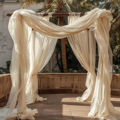 Chiffon Pre-Cut Draping Panels – Flat-Cut Fabric Only (30+ Colors, 5FT Wide)