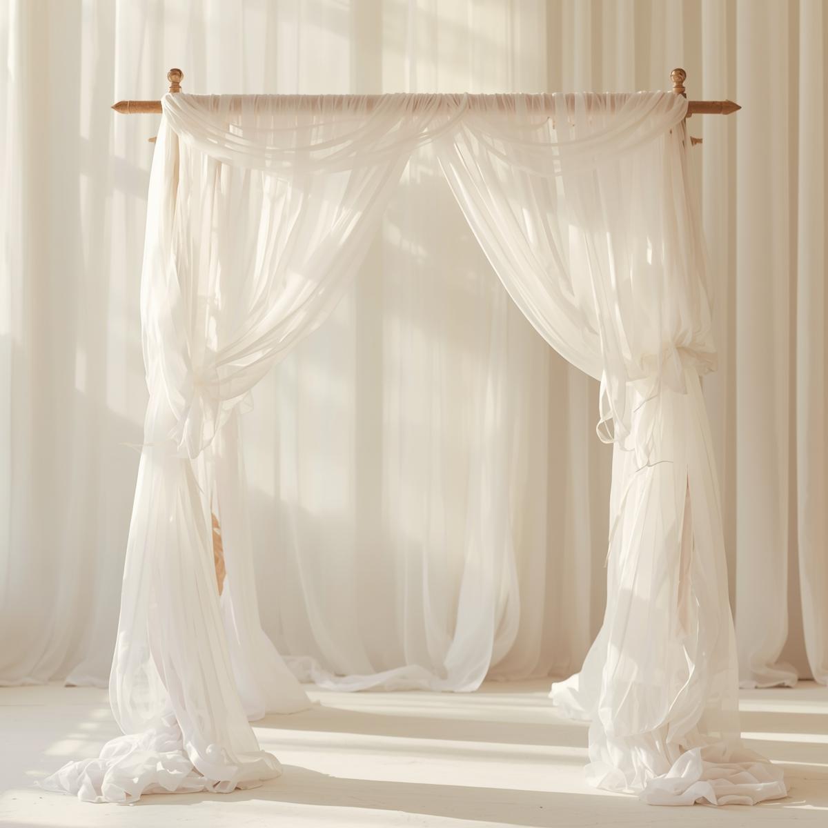 Chiffon Pre-Cut Draping Panels – Flat-Cut Fabric Only (30+ Colors, 5FT Wide)
