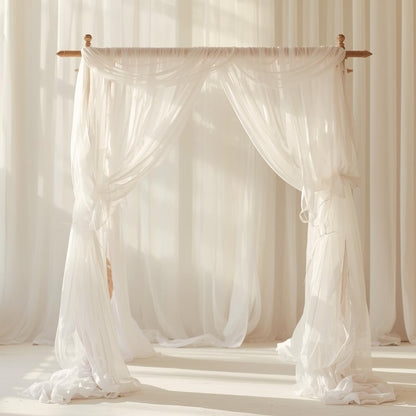 Chiffon Pre-Cut Draping Panels – Flat-Cut Fabric Only (30+ Colors, 5FT Wide)