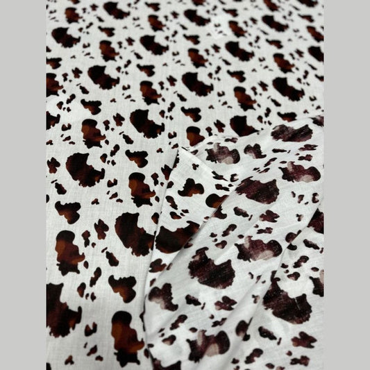 Cow print Poly Cotton Fabric  by the yard 58 inches - New Star Fabrics