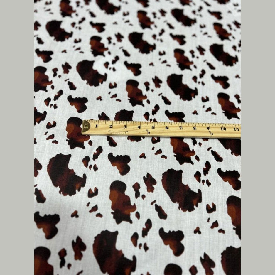 Cow print Poly Cotton Fabric  by the yard 58 inches - New Star Fabrics