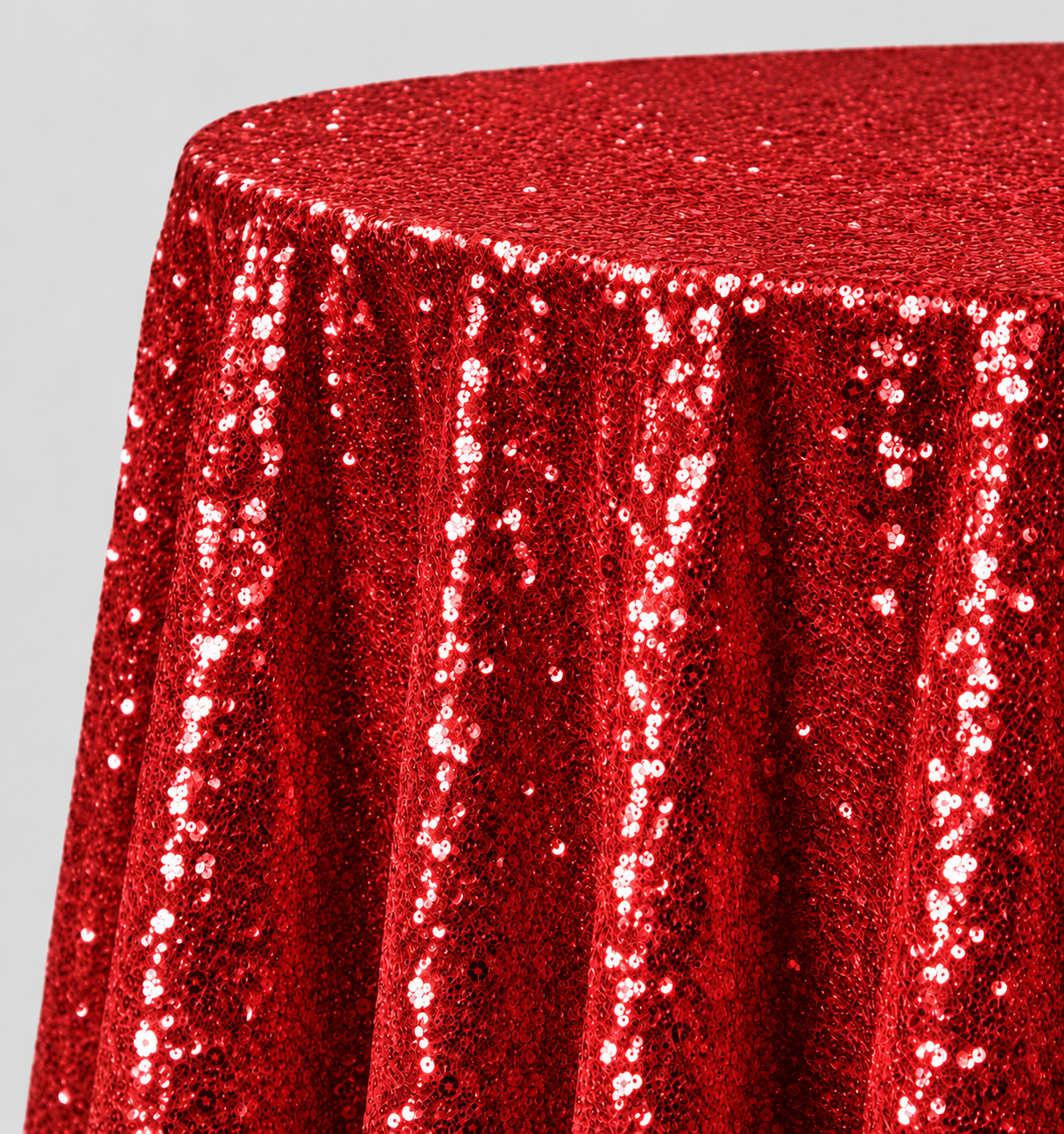 Glitz Sequin Round Tablecloth – 120” Round – Multiple Colors