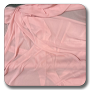 Soft pink polyester chiffon fabric, lightweight and durable, perfect for various creative projects.