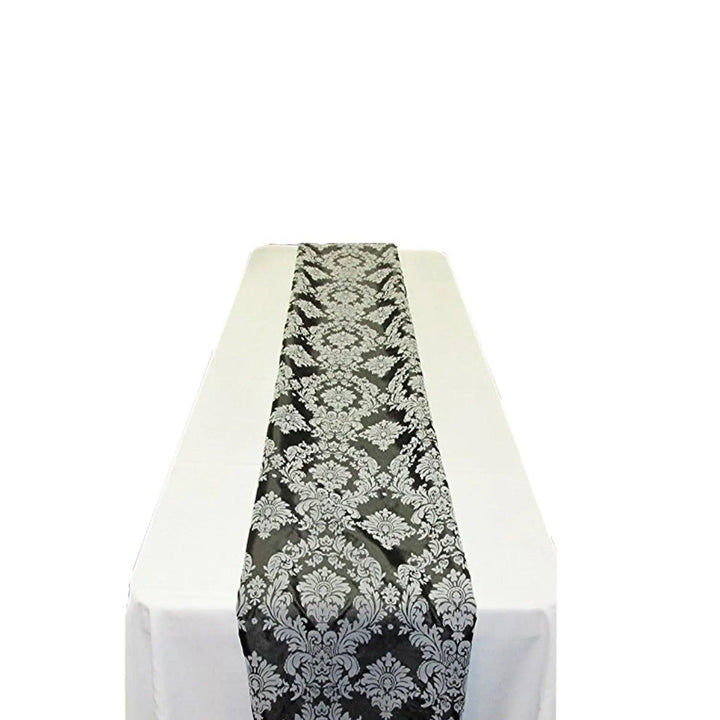 Damask Flocking Taffeta Table Runners 4 pieces set