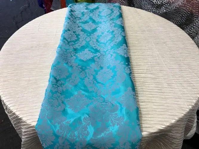 Damask Flocking Taffeta Table Runners 4 pieces set