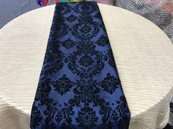 Damask Flocking Taffeta Table Runners 4 pieces set