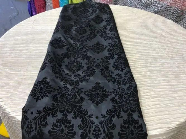 Damask Flocking Taffeta Table Runners