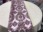Damask Flocking Taffeta Table Runners