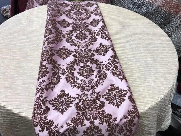 Damask Flocking Taffeta Table Runners