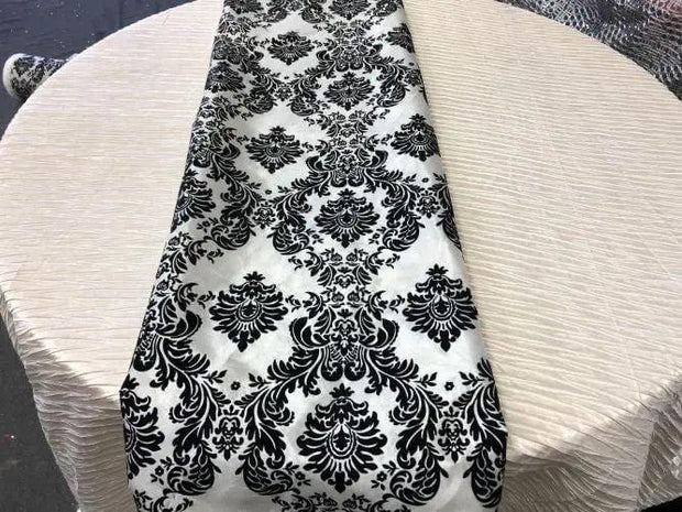 Damask Flocking Taffeta Table Runners