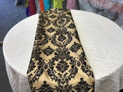 Damask Flocking Taffeta Table Runners