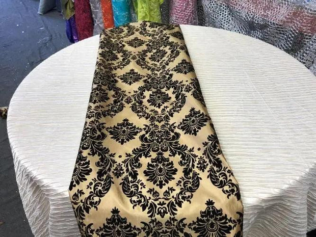 Damask Flocking Taffeta Table Runners