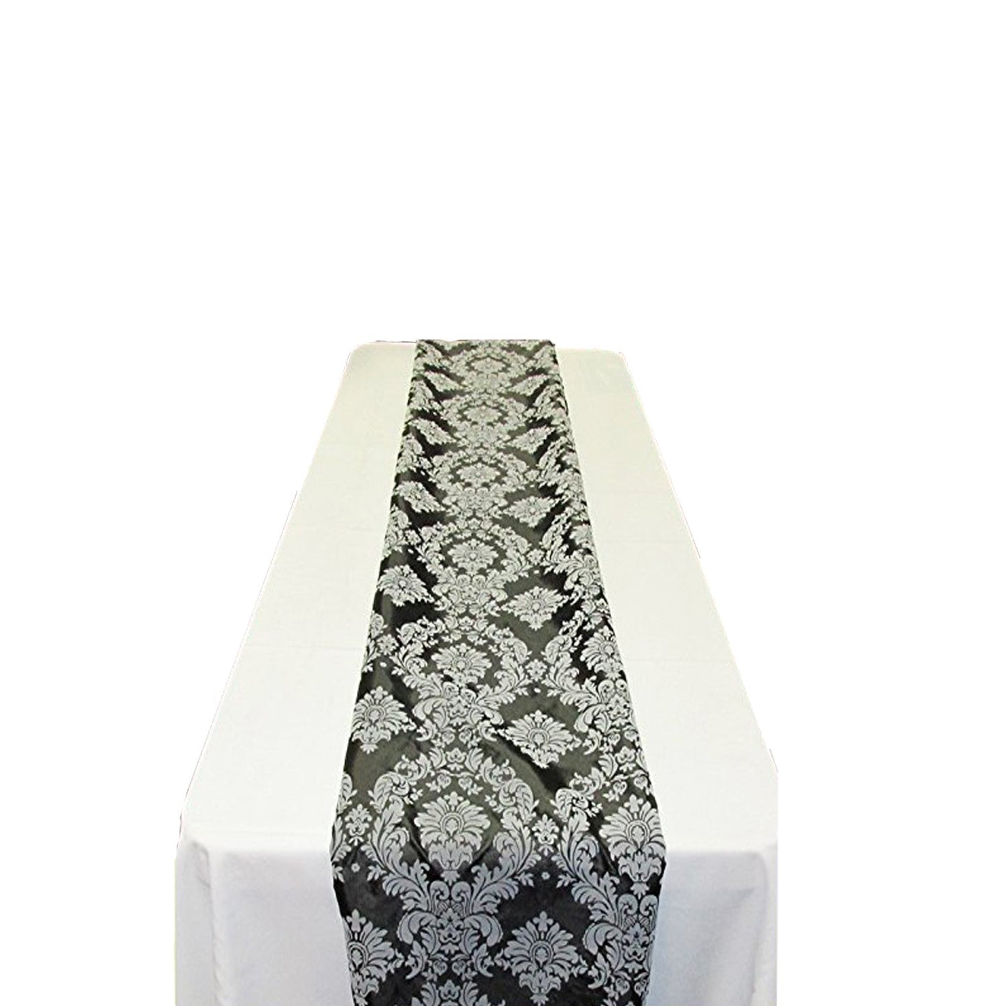 Damask Flocking Taffeta Table Runners - 14" X 108" Inches Tablecloth 4 pieces - New Star Fabrics