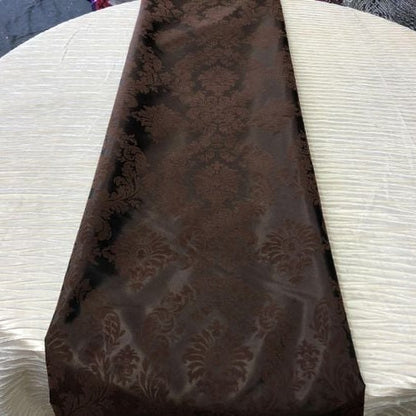 Damask Flocking Taffeta Table Runners - 14" X 108" Inches Tablecloth 4 pieces - New Star Fabrics