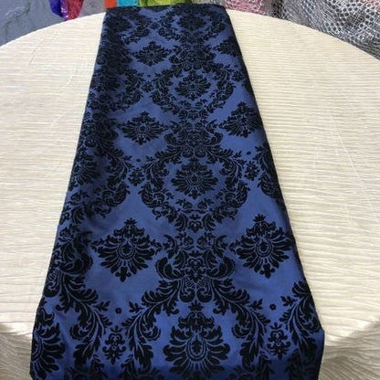 Damask Flocking Taffeta Table Runners - 14" X 108" Inches Tablecloth 4 pieces - New Star Fabrics