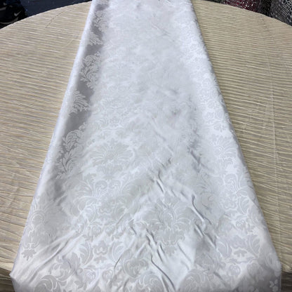 Damask Flocking Taffeta Table Runners - 14" X 108" Inches Tablecloth 4 pieces - New Star Fabrics