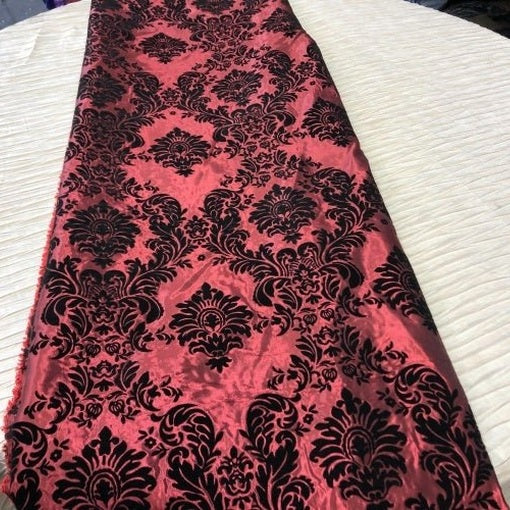 Damask Flocking Taffeta Table Runners - 14" X 108" Inches Tablecloth 4 pieces - New Star Fabrics