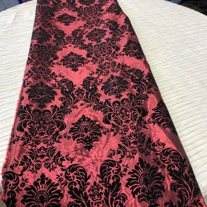 Damask Flocking Taffeta Table Runners - 14" X 108" Inches Tablecloth 4 pieces - New Star Fabrics