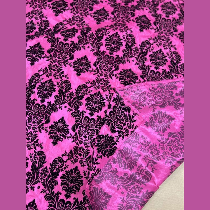 Damask Flocking Taffeta fabric by the yard - New Star Fabrics