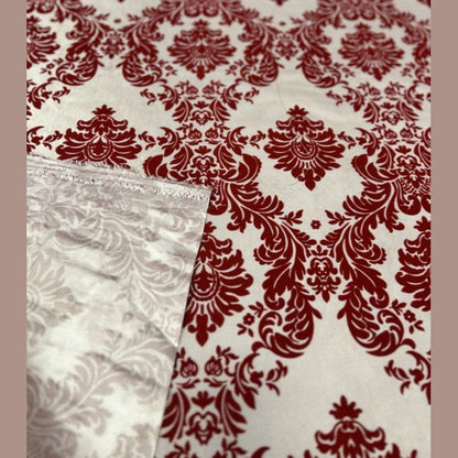Damask Flocking Taffeta fabric by the yard - New Star Fabrics