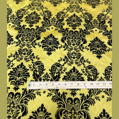 Damask Flocking Taffeta fabric by the yard - New Star Fabrics