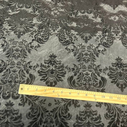 Damask Flocking Taffeta fabric by the yard - New Star Fabrics