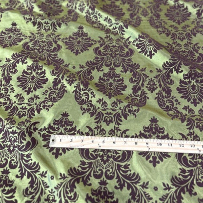 Damask Flocking Taffeta fabric by the yard - New Star Fabrics