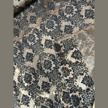 Damask Flocking Taffeta fabric by the yard - New Star Fabrics