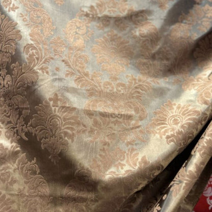 Damask Flocking Taffeta fabric by the yard - New Star Fabrics
