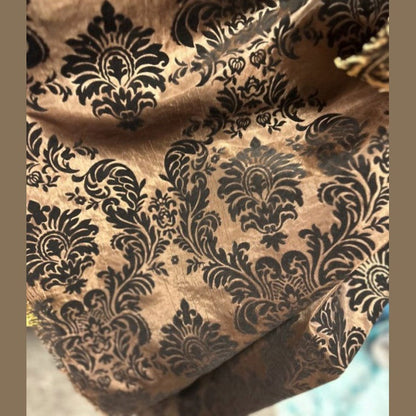 Damask Flocking Taffeta fabric by the yard - New Star Fabrics