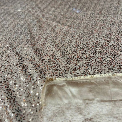 Disc Sequin Micro Dot Dangle Taffeta Fabric  by the yard - New Star Fabrics