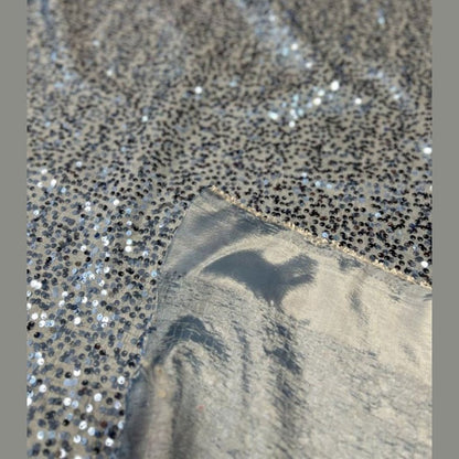 Disc Sequin Micro Dot Dangle Taffeta Fabric  by the yard - New Star Fabrics