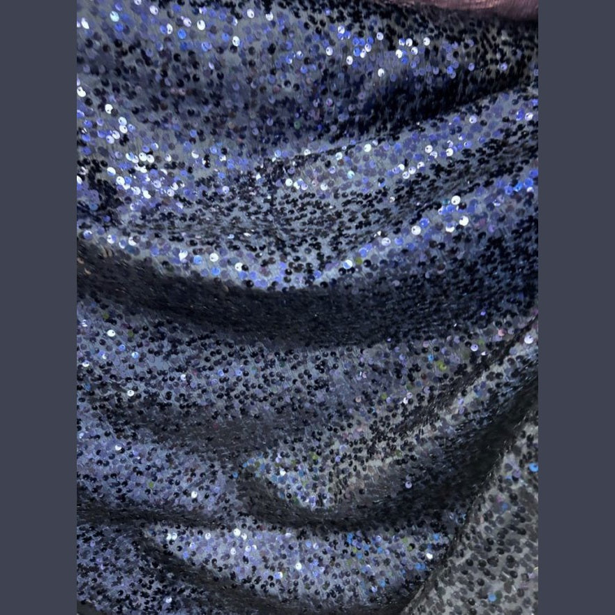 Disc Sequin Micro Dot Dangle Taffeta Fabric  by the yard - New Star Fabrics