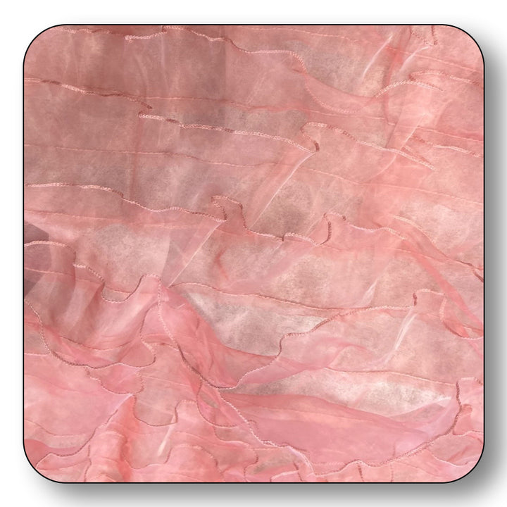Ruffle Organza Fabric Mesh - Sold by the Yard
