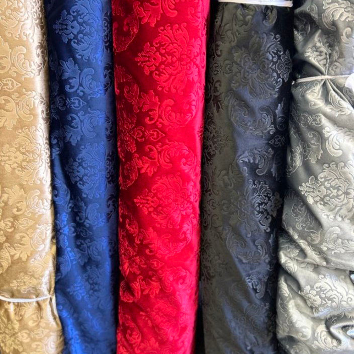 Embedded Damask Velvet Fabric by the yard - New Star Fabrics