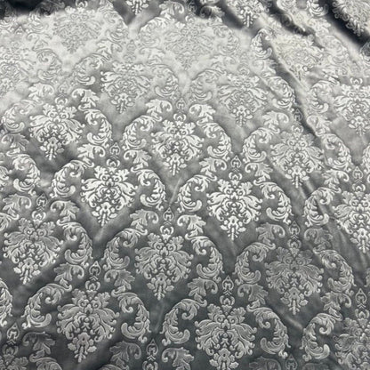 Embedded Damask Velvet Fabric by the yard - New Star Fabrics
