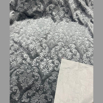 Embedded Damask Velvet Fabric by the yard - New Star Fabrics