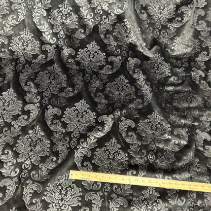 Embedded Damask Velvet Fabric by the yard - New Star Fabrics