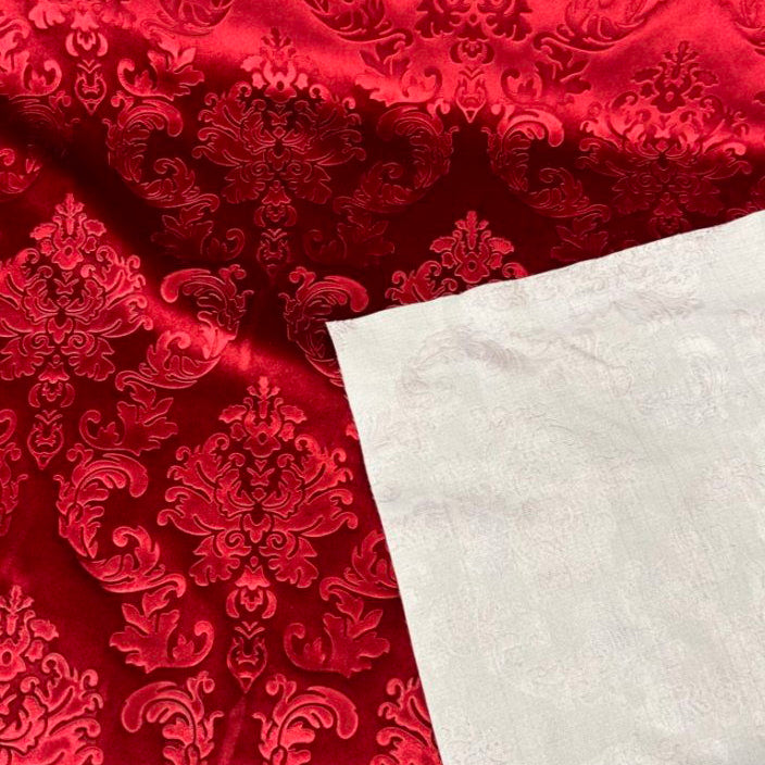 Embedded Damask Velvet Fabric by the yard - New Star Fabrics