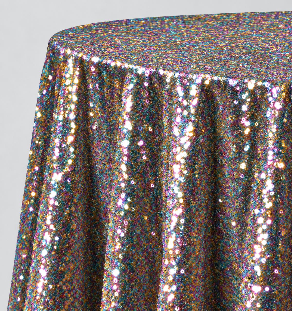 Glitz Sequin Round Tablecloth – 120” Round – Multiple Colors