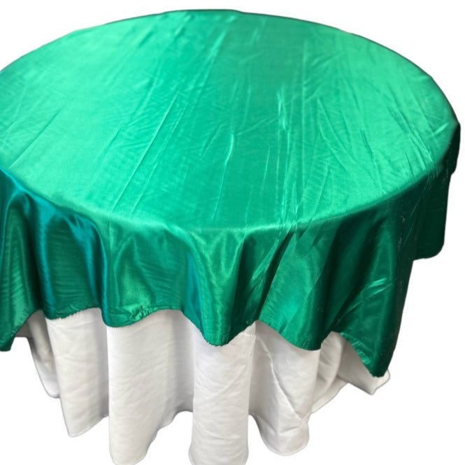 Flag Green Table Overlay Satin 58 X 58 Inches - New Star Fabrics
