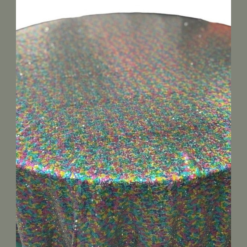 Glitz Sequin Tablecloth 120'' Round - New Star Fabrics