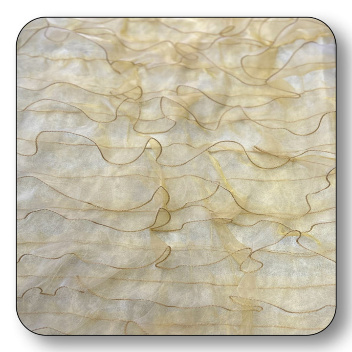 Ruffle Organza Fabric Mesh - Sold by the Yard