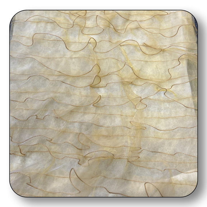 Ruffle Organza Fabric Mesh - Sold by the Yard