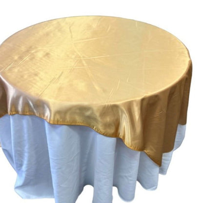 Gold Table Overlay Satin 58 X 58 Inches - New Star Fabrics