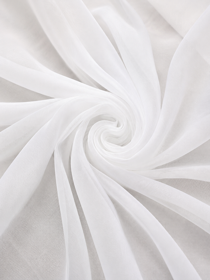 Sheer Voile Fabric Polyester  by the Yard – 120” Wide Soft Draping for Weddings, Events & Décor