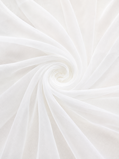 Sheer Voile Fabric Polyester  by the Yard – 120” Wide Soft Draping for Weddings, Events & Décor