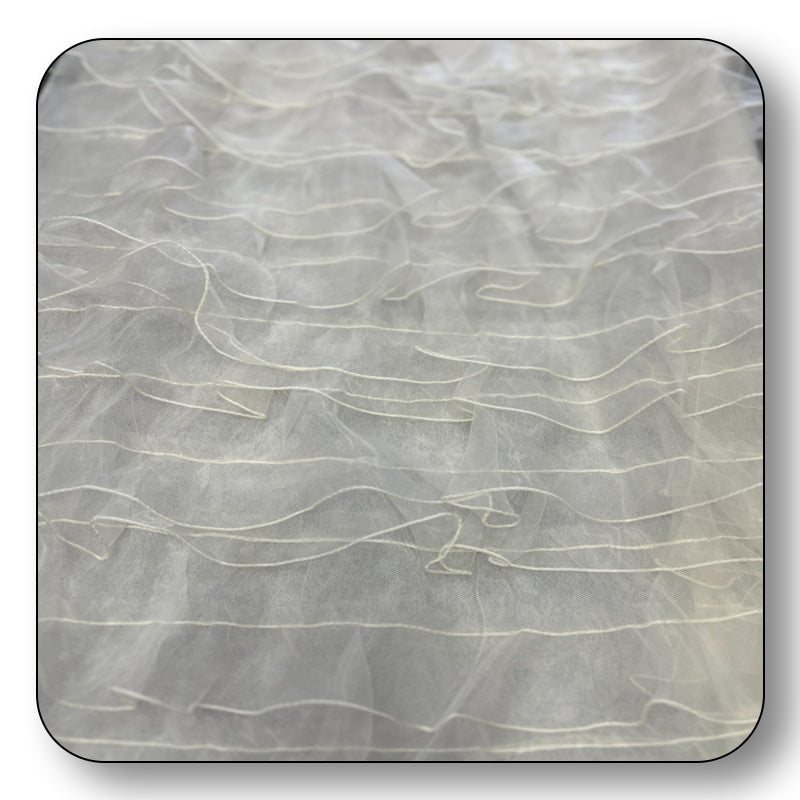 Ruffle Organza Fabric Mesh - Sold by the Yard